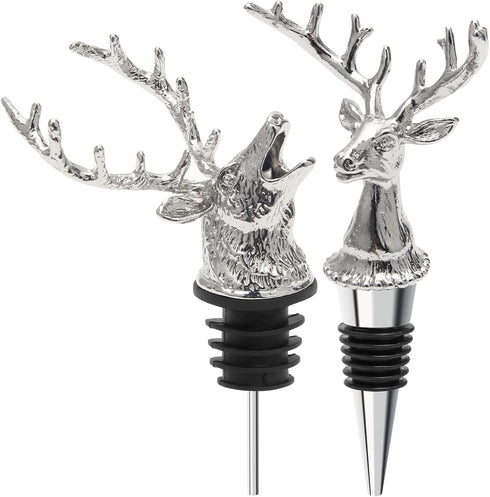 Coitak Deer Head Wine Pourer Spout, Wine Bottle Stopper for Home and
