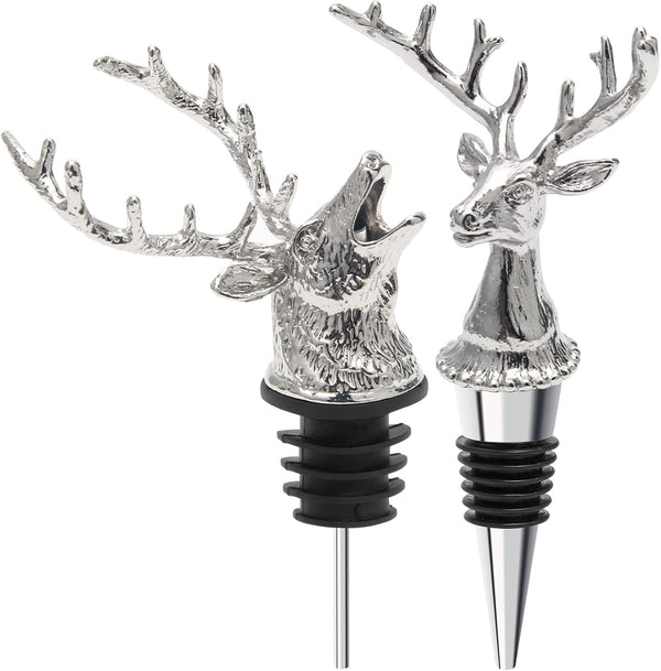 Coitak Deer Head Wine Pourer Spout, Wine Bottle Stopper for Home and