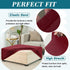 HFCNMY Ottoman Cover Square,Stretch Velvet Square Ottoman Cover Slipcover Washable with Elastic Bottom for Living Room