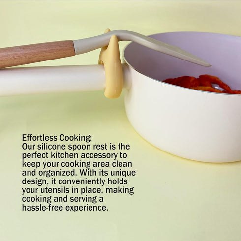 Spoon Rest for Cooking: 2pcs Silicone Adjustable Wok Spatula Holder for Pot Boil Over Spill Stopper Kitchen Gadgets