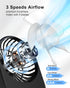 Desk Fan, Small & Quiet USB Powered Table Fan, Rechargeable Battery Operated Mini Fan for Office Bedroom
