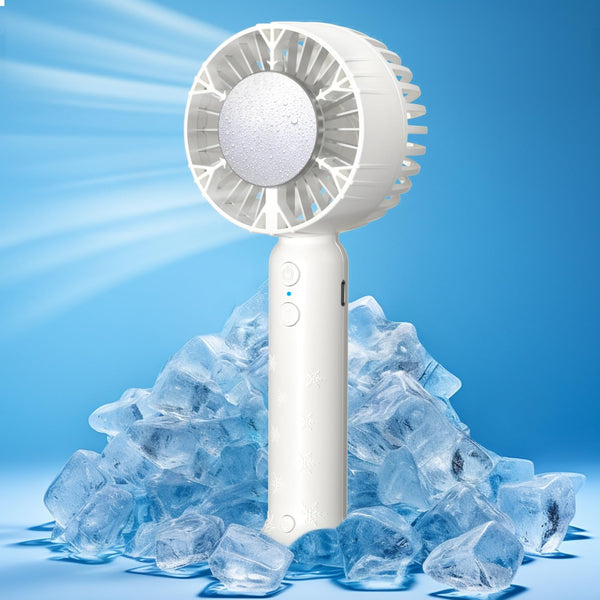 Handheld Cooling Fan, Portable Mini Fan with Cold Compress Function for Travel and Makeup