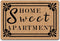 Welcome Mat Home Sweet Apartment Doormat, Anti-Slip Rubber Back, Novelty Gift Mats for Indoor Outdoor