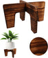 SupBambGO Plant Stand Indoor, Short Plants Holder for 5-15 Inch Pot, Brown Wooden