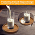 4 Set Pcs Wood Coasters for Drinks Absorbent, Wooden Coasters with Holder, Drink Coasters for Coffee Table, Absorbent