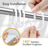 Amazer White Shower Curtain Hooks, 24 Pcs Plastic Rings for Bathroom Shower Rod, Loops for Shower Curtain