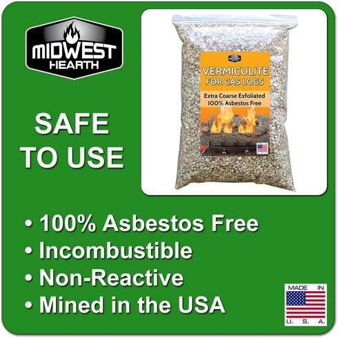 Vermiculite Granules for Gas Logs by Midwest Hearth - 12 oz Bag