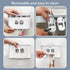 5 2 4 Toothbrush Holder Wall Mounted, WEKITY Multi-Functional Toothbrush and Toothpaste Dispenser for Bathroom