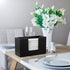 Countertop, Countertop Paper Towel Dispenser Wooden Bathroom Paper Towel Holder, Black Napkin Holder for Kitchen