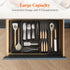 Lifewit Silverware Organizer for Kitchen Drawers, Expandable Utensil Tray with Removable Knife Block