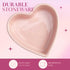 Paris Hilton Heart Shaped Ramekin Set, Mini Ceramic Baking Dishes, 4-Piece Oven Safe, Pink