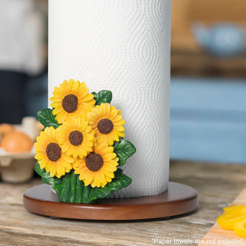 Countertop Country Counter Sunflower Paper Towel Holder Sunflower Kitchen Decor Accessories Gift for Women Yellow Cute