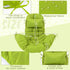 2.58 Hammock Patio(Green,1 Tudomro Egg Chair Cushion Filling kg Replacement Rocking Wicker Chair Cushions High Back