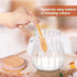 Quald 15oz Sugar Container with Bamboo Lid and Spoon,Sugar Bowl Glass Jar for Coffee Bar Accessories Coffee Canister
