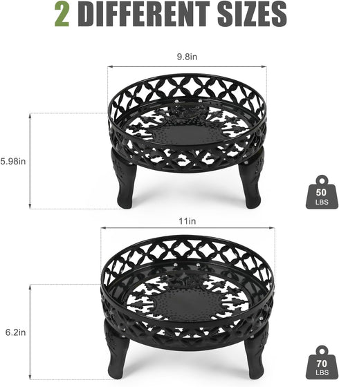Outdoor,2 Pack Metal Plant Stand Indoor Heavy Duty Iron Plant Stands for Indoor/Outdoor,Low Round Flower Pot Stand