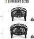 Outdoor,2 Pack Metal Plant Stand Indoor Heavy Duty Iron Plant Stands for Indoor/Outdoor,Low Round Flower Pot Stand