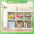 6 Packs Clear Toy Storage Bags, Colorful PVC Waterproof Toy Organizer with Zip Reusable Bags for Building Blocks, Board