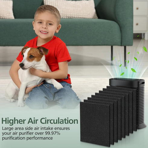 8 Pack HPA300 Carbon Pre Filter for Honeywell HPA300 Series Air Purifier, Precut Premium Activated Carbon