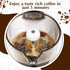 Travel(Black,6 Electric Espresso Maker Transparent Coffee Maker Electric Moka Pot Portable Aluminum Espresso Machine