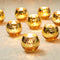 Homemory 24 Pcs Gold Votive Candle Holders, Round Mercury Glass Candle Holder,