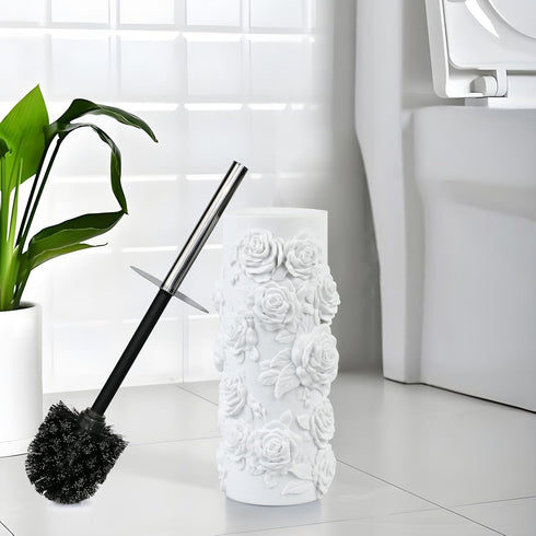 Set Toilet Brush and Holder for Bathroom, Stylish and Durable Cleaning Tool with Modern Design, Compact for Efficient