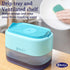 Dish Soap Dispenser for Kitchen Sink - Blue Kitchen Gadgets 2023, Liquid Dispenser & Sponge Holder for Countertop