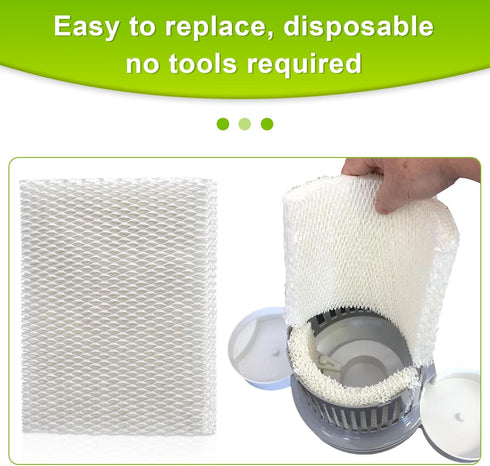 MD1-0034 Humidifier Replacement Filters Wick - Compatible with Vornado Evaporative Humidifier Models (2 Pack)