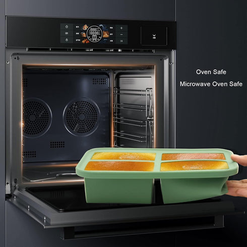 Soup Freezer Containers - Silicone Freezer Trays with Lid, Easy-Release, Reusable for Broths and Leftovers, 2 Pack