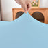 34x34 inch Baby Blue Fitted Tablecloth with Elastic for Square Folding Tables Washable Stretchy Spandex Card Table