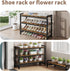 ZHUTIANXIA 2Tier Closet Closet Shoe Rack Organizer for Small Spaces Long Narrow Shoe Stand, Shoe Rack, Small Shoe Shelf