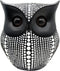 Resin Owl Statue Home Decor - Black Bird Sculpture, Small Accents for Bedroom, Office, Garden, Bookshelf, TV Stand