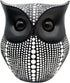 Resin Owl Statue Home Decor - Black Bird Sculpture, Small Accents for Bedroom, Office, Garden, Bookshelf, TV Stand
