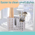 Grey Dishwasher Chopstick & Straw Basket, Ideal Utensil Holder for Small Items, Keep Your Dishwasher Organized
