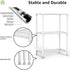 MZG Wire Storage Shelving, 3-Tier Utility Shelving Unit, Steel Organizer Rack for Home, Kitchen, Office, White