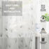 Silver Foil Print Voile Sheer Curtains, 72 Inches Long Grommet Top Window Drapes for Home Decoration