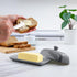 Countertop Zulay Butter Dish With Lid For - Porcelain Gray, Ceramic Butter Dish with Knob Handle Great for Cooking