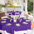Mulbozy 2 84 inches Pcs Purple Round Tablecloth, Disposable Plastic Purple Circle Table Covers for Baby Shower Wedding