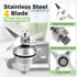Vitamix Compatible Blender Blade Replacement Kit - 4 Wet Blades, Wrench, Retainer Nut for 32oz & 64oz