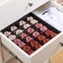 Qozary 2 Pack Drawer Organizer Divider, 24 Cell or 16 Cell Collapsible Storage Boxes for Socks, Lingerie, Clothes