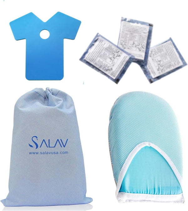 SALAV Heavy Duty Commercial Garment Steamer - Full-Size with Accessories Set (Mini Ironing Board)