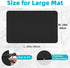 PoYang Coffee Mat, 16"x24" Rubber Backed Coffee Bar Mat, Absorbent Dish Drying Mat for Countertops (Black)