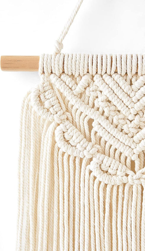 Mkono 2 Pcs Macrame Wall Hanging, Boho Wall Art Decor, Chic Bohemian Room Decor for Bedroom and Living Room