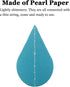 Yzurbu 24 Strings Raindrop Garland Decorations - Paper Hanging Rain Drops for Baby Shower, Party and Centerpieces
