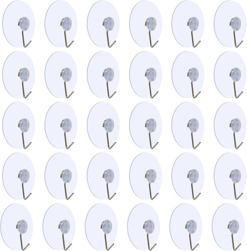 Honbay 30pcs 45mm/1.77" Bathroom Kitchen Suction Cup Wall Hook Hanger