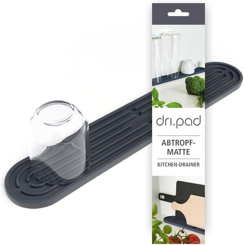 Sanni Shoo Dri.pad Space Saving Silicone Dish Drying Mat, Bar Mat | Dishwasher Safe | Kitchen Drying Rack for Bottles &