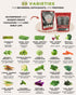 50 35,000 Tactiko Survival Vegetable, Herb & Fruit Seed Kit - U.S.A. Harvested Varieties - Over Non-GMO Heirloom Seeds