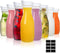 Lawei 8 Pack 34 Oz Plastic Water Carafe, 1 Liter Clear Beverage