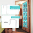 12 GOMAJI Over the Door Hanging Shoe Organizer, Pockets, Turquoise