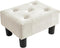 Poofzy Small Foot Stool Ottoman, Velvet Ottoman Foot Rest with Legs, Rectangle