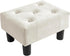 Poofzy Small Foot Stool Ottoman, Velvet Ottoman Foot Rest with Legs, Rectangle
